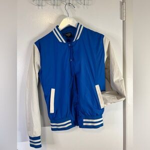 Women’s Varsity Jacket blue and white